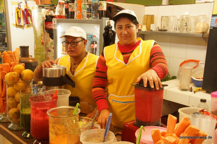 Saftstand im Mercado Central Baños